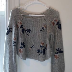 Grey cropped sweater